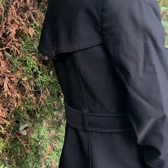 Theory Trench Coat Black with Belt Size M - Picture 8 of 10